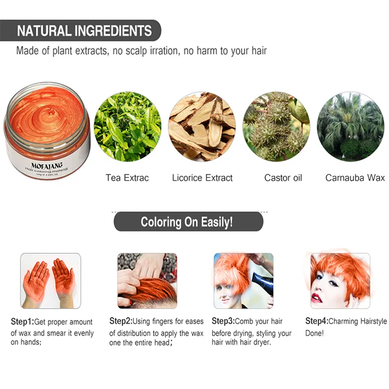 Zavinox™ 2 in 1 Stylish And Temporary Color Hair Wax
