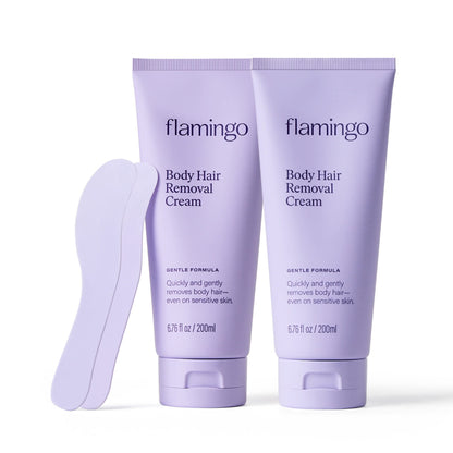 Flamingo Body Hair Removal Cream with Spatula Applicator