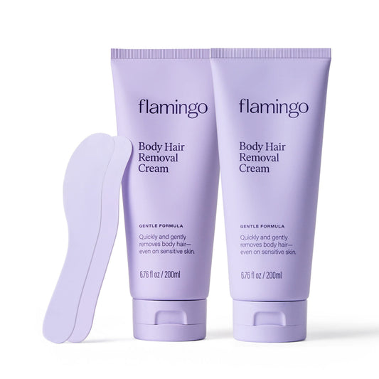Flamingo Body Hair Removal Cream with Spatula Applicator