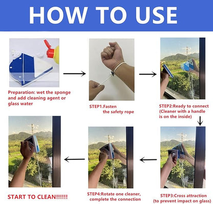 Zavinox™ Double Sided Magnetic Window Glass Cleaner