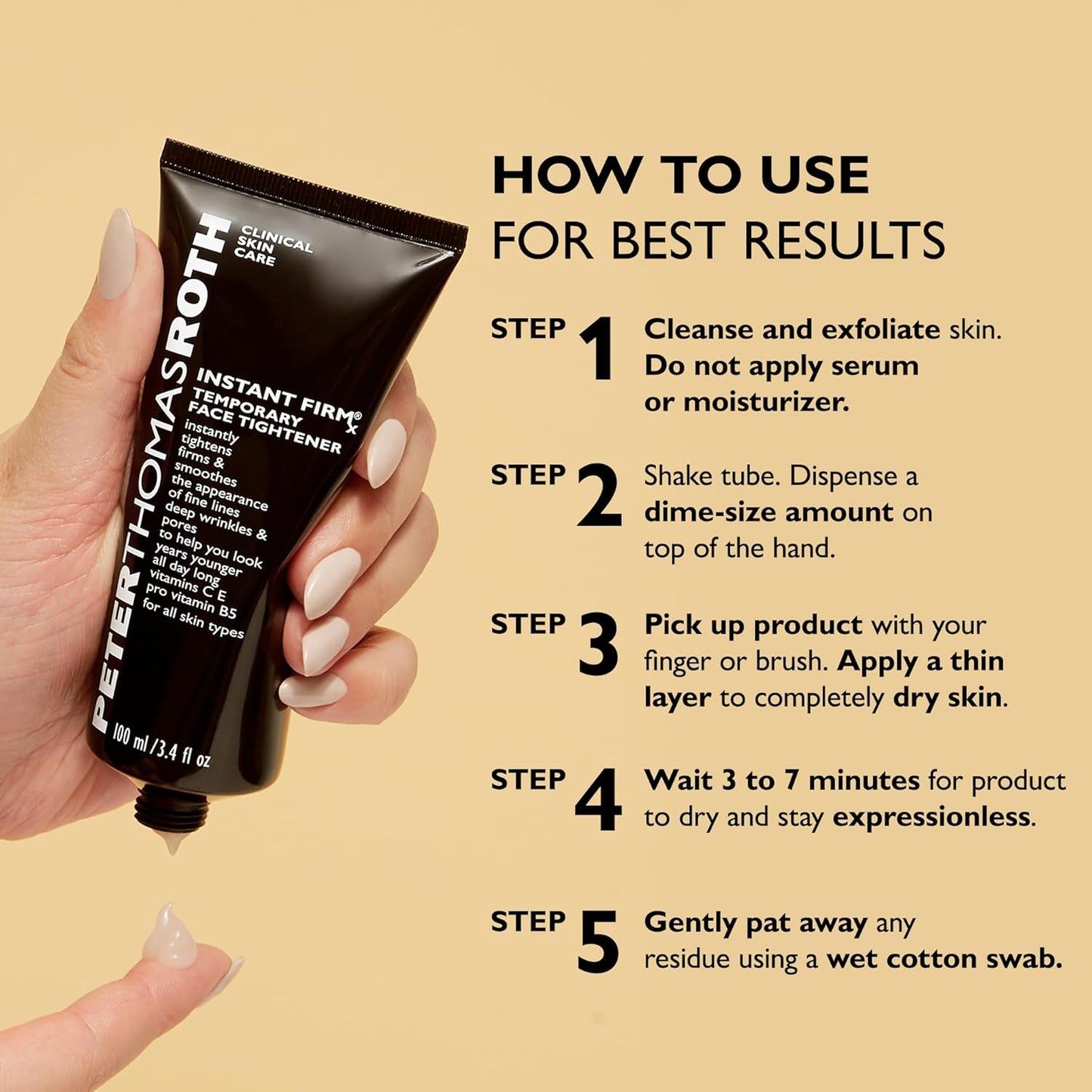 Peter Thomas Roth | Instant FIRMx® Temporary Face Tightener | Firm and Smooth the Look of Fine Lines, Deep Wrinkles and Pores