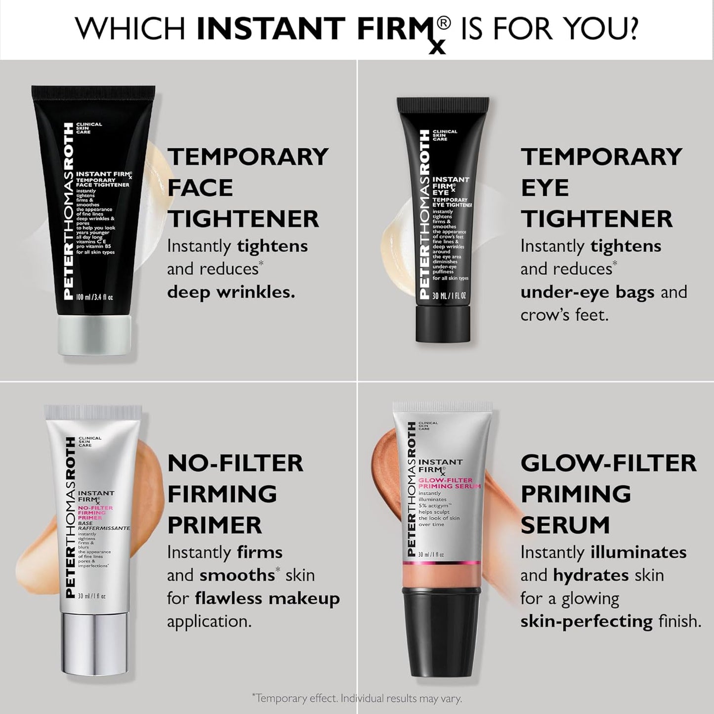 Peter Thomas Roth | Instant FIRMx® Temporary Face Tightener | Firm and Smooth the Look of Fine Lines, Deep Wrinkles and Pores