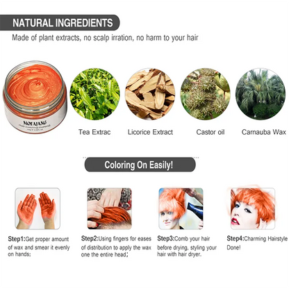 Zavinox™ 2 in 1 Stylish And Temporary Color Hair Wax