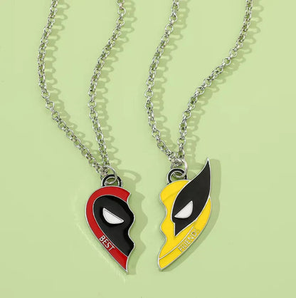 Zavinox™ deadpool and wolverine best friends Necklace, Keychain & bracelet