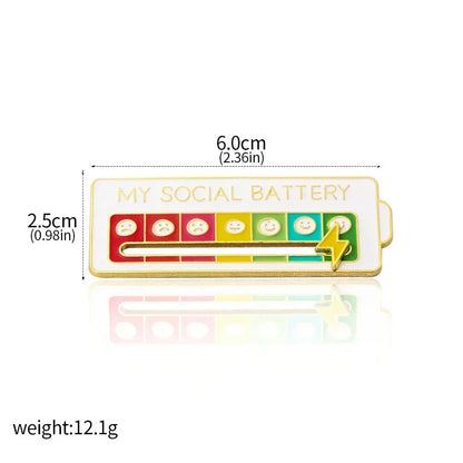 Zavinox™  2025 Social Battery Status Brooch